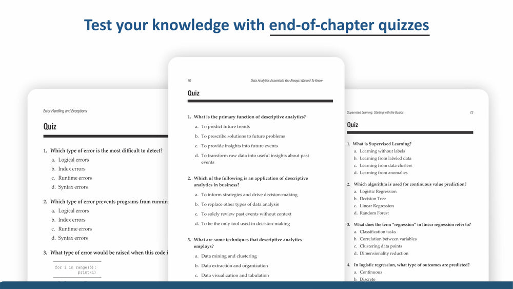 Reinforce Your Learning with End-of-Chapter Quizzes