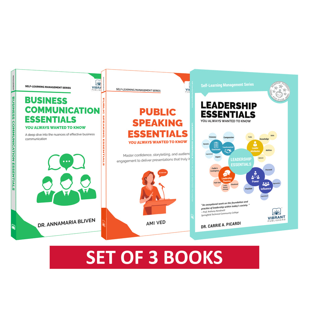 Professional Development Essentials: Business Communication, Leadership & Public Speaking Skills for Career Success - Set of 3 Books