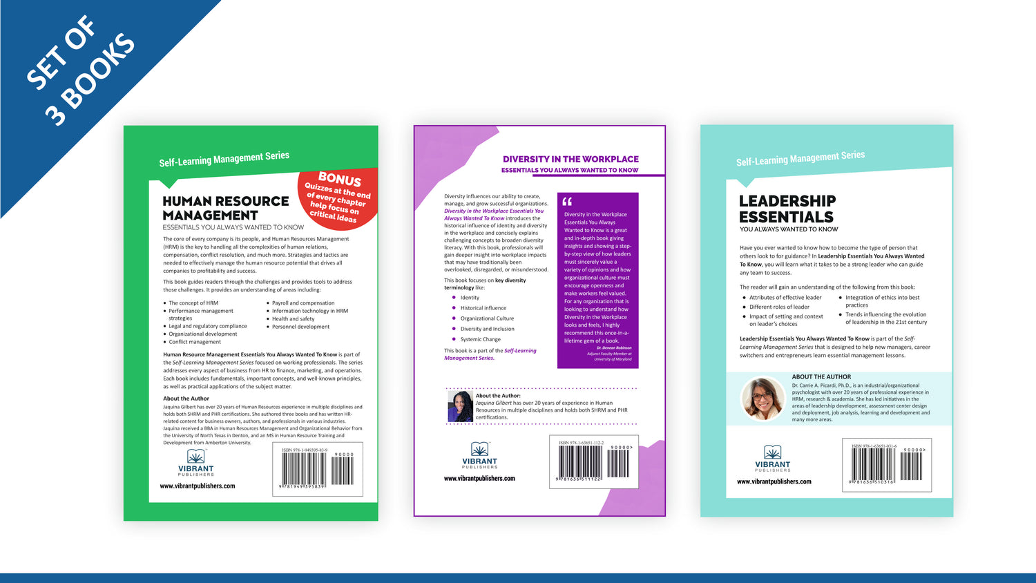 People Management Essentials for HR Professionals, Managers, and Students (Set of 3 Books)