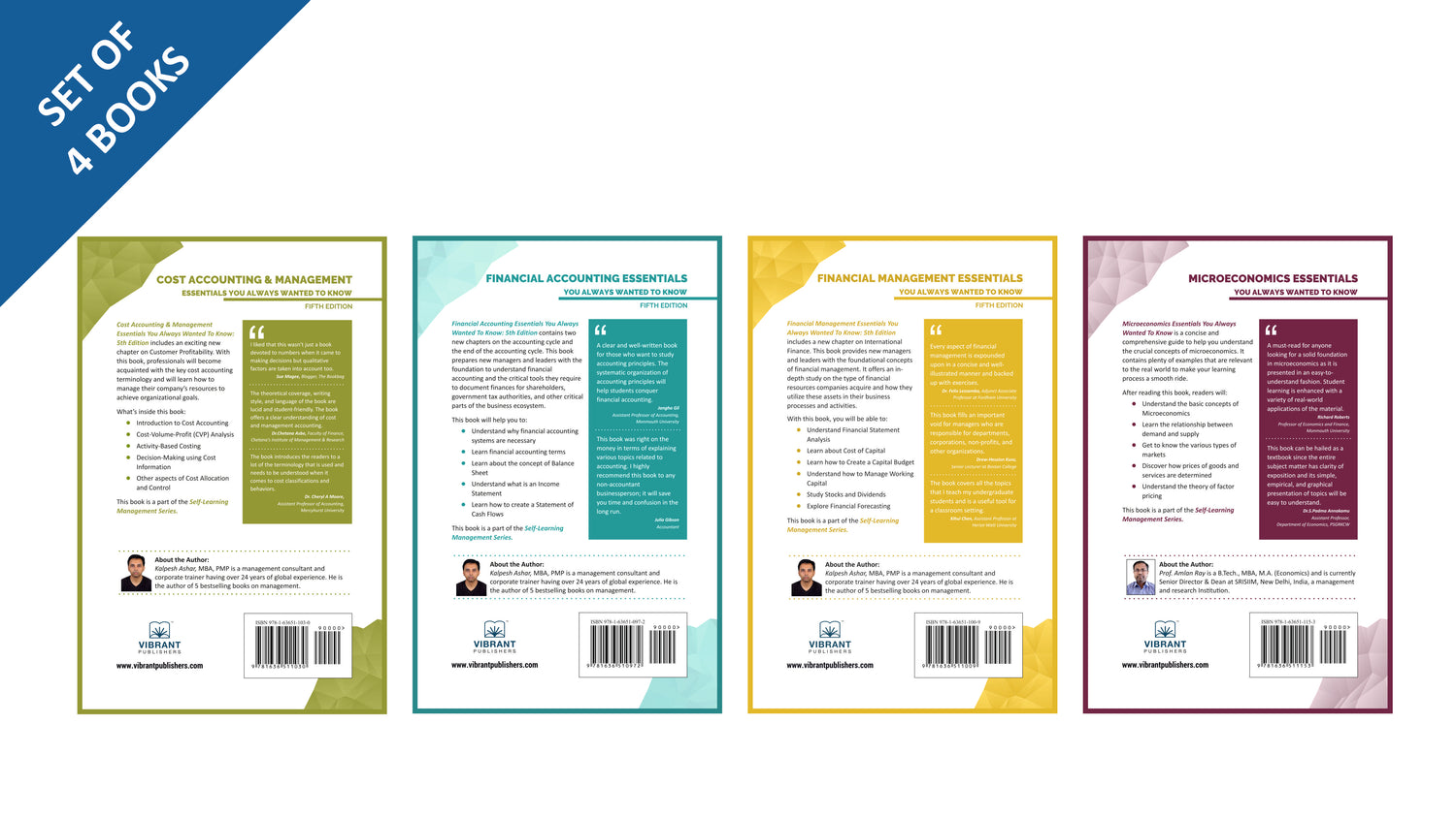 Microeconomics and Finance Essentials - Includes books on Microeconomics, Financial Accounting, Financial Management, Cost Accounting & Management (Set of 4 Books)