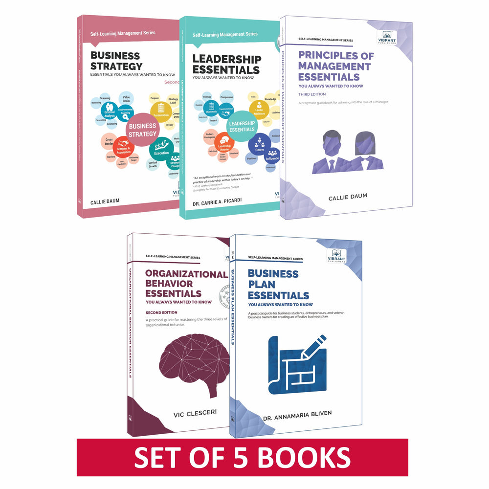 Management Essentials for Business Leaders and Professionals - Includes books for planning, managing, and leading a business successfully (Set of 5 Books)