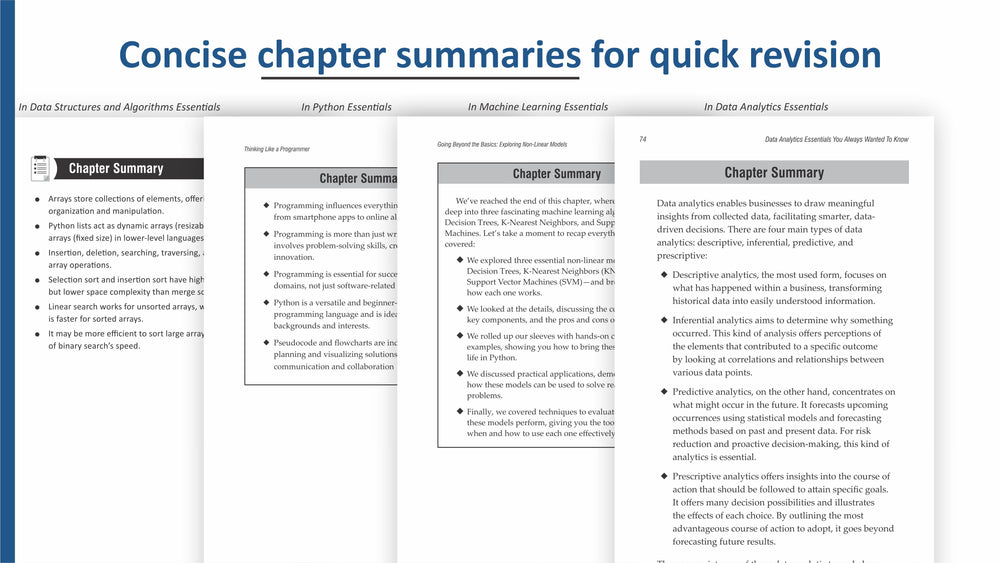 Revise Faster with Concise Chapter Summaries