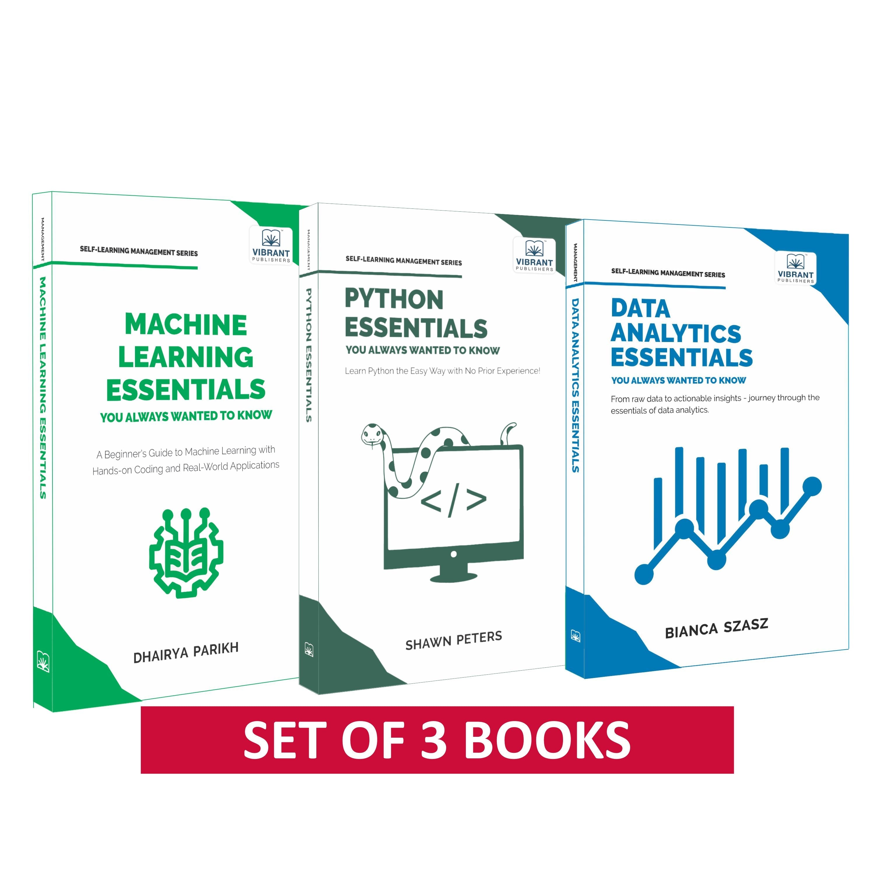 Machine Learning, Python & Data Analytics Essentials:  Master AI, Data Science, and Analytics for Career Growth | Comprehensive Combo for Beginners & Professionals (Set of 3 Books)