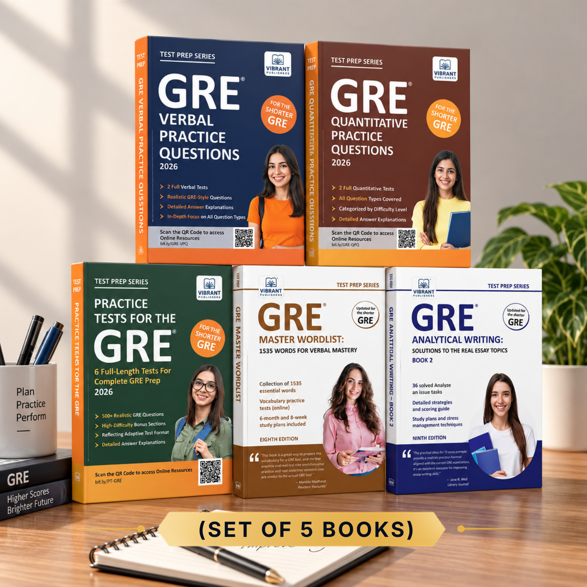 GRE Complete Prep: (Set of 5 Books)