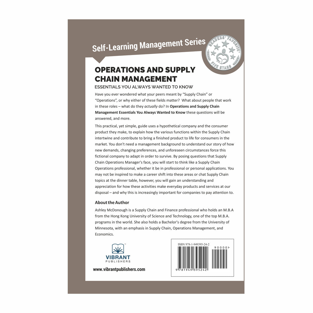 Inside pages showing operations and supply chain management concepts