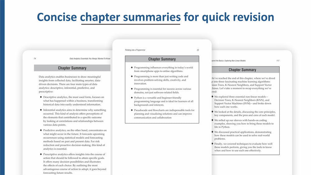 Revise Faster with Concise Chapter Summaries