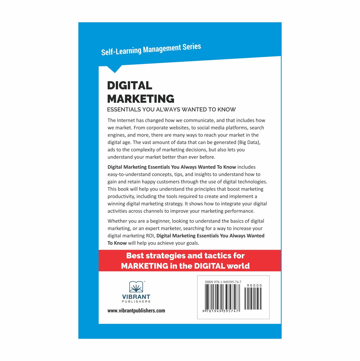 Back cover of Digital Marketing Essentials book