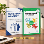 Two books from the Self-Learning Management Series by Dr. Denean Robinson and Jaquina Gilbert, displayed on a wooden desk with a (Set of 2 Books) banner overlay.