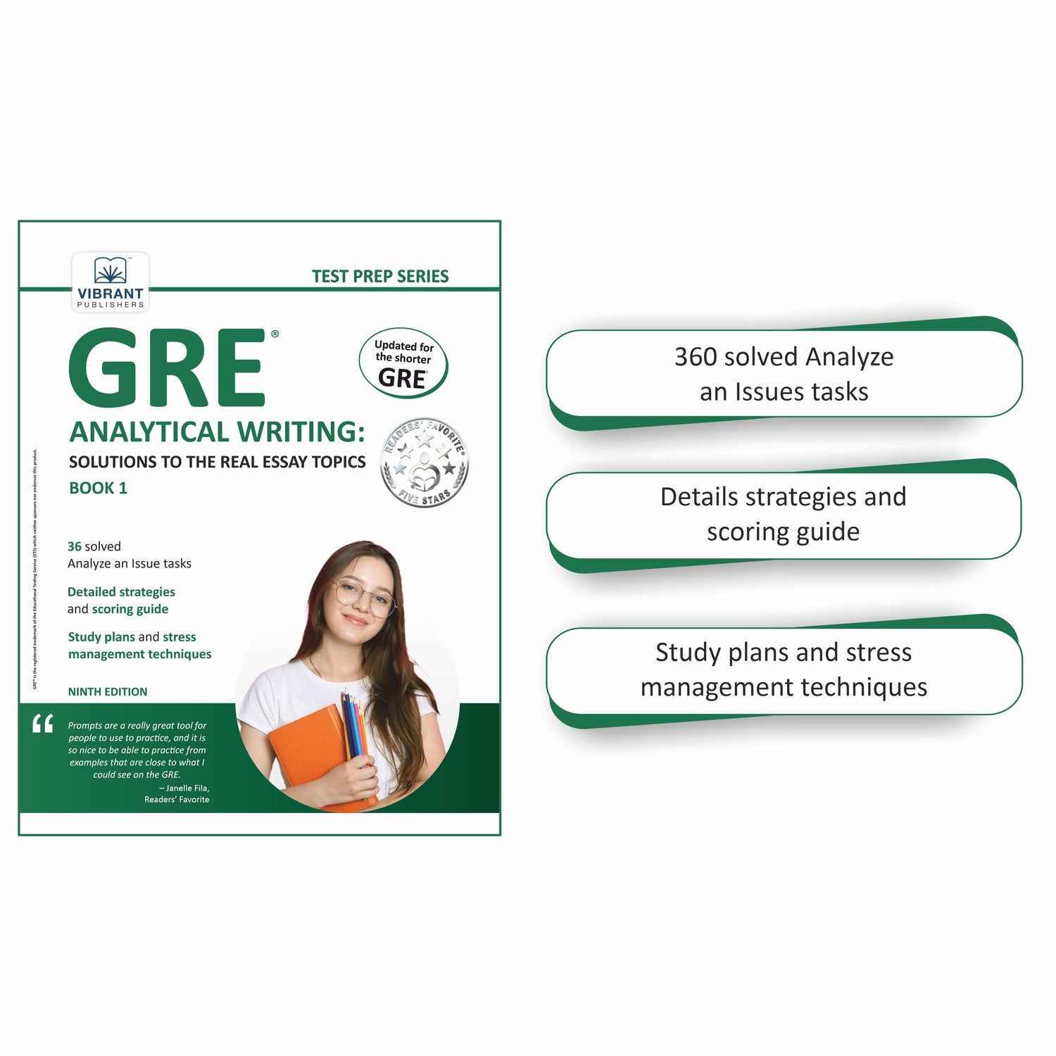 GRE SELF STUDY - 6 Practice Tests + Analytical Writing: Book 1 + Master Wordlist: 1535 Words + Quantitative Reasoning + Reading Comprehension + Text Completion + Complete List - Test Prep Series