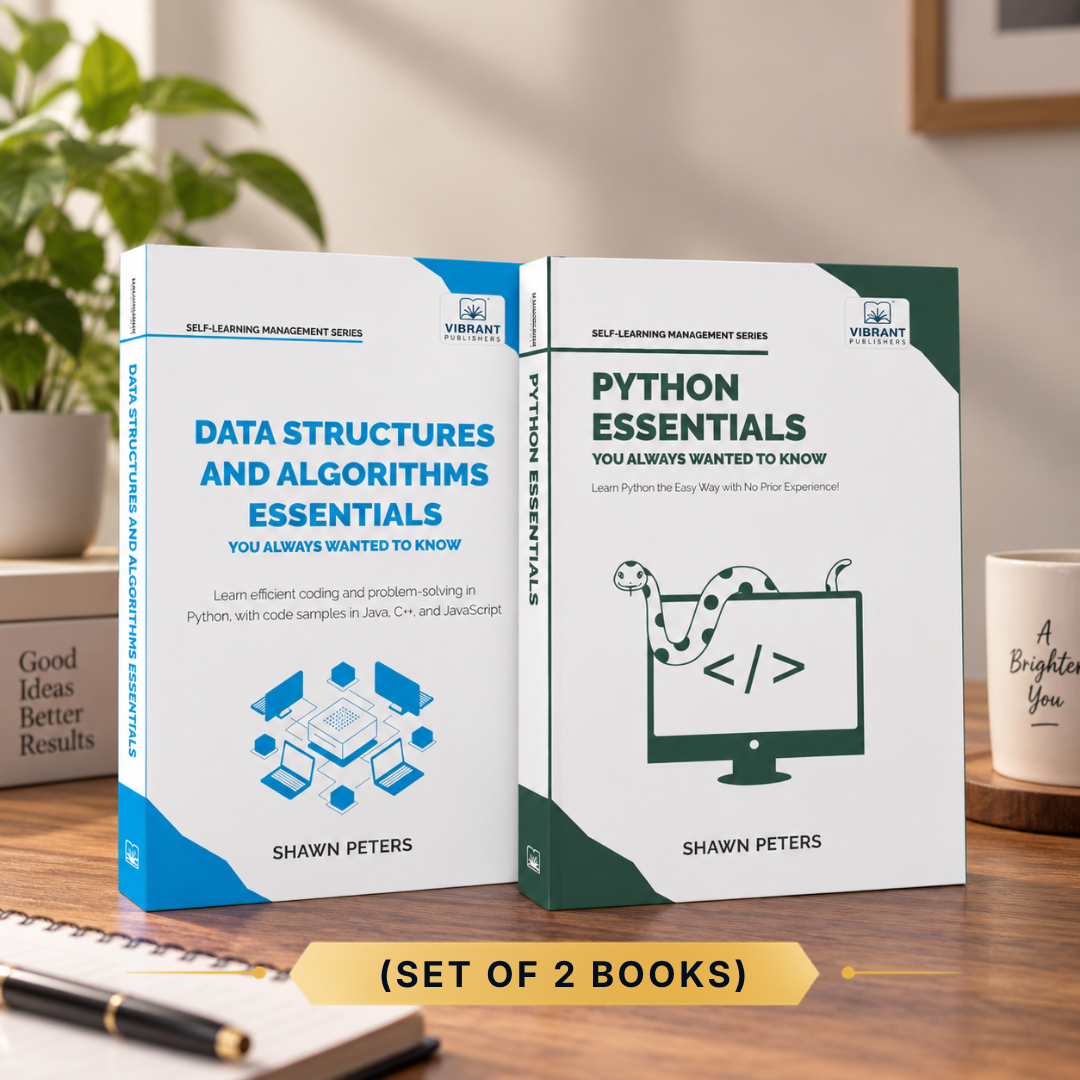 Set of 2 books Comprising of DSA and Python essentials by Vibrant Publishers.