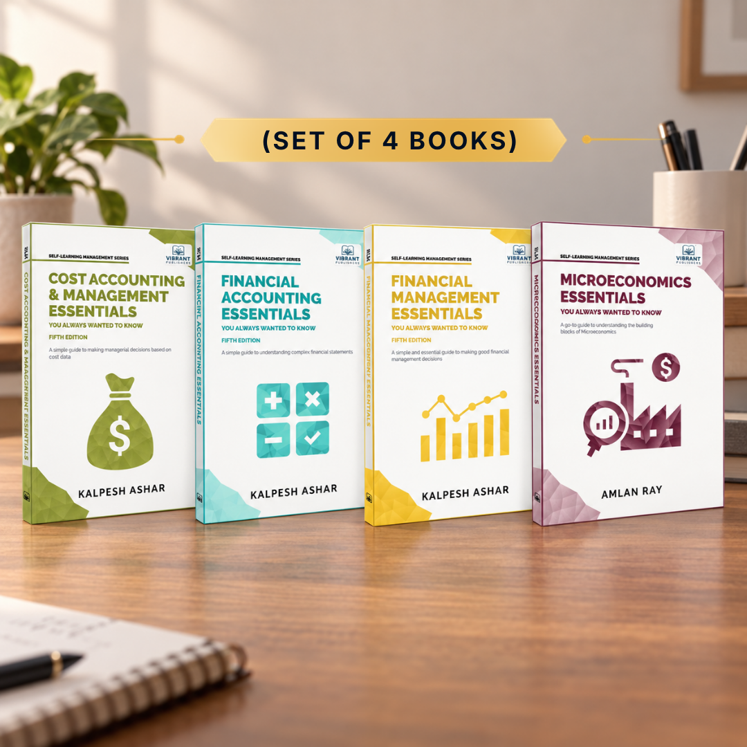 Set of 4 books for accounting by Vibrant publishers.