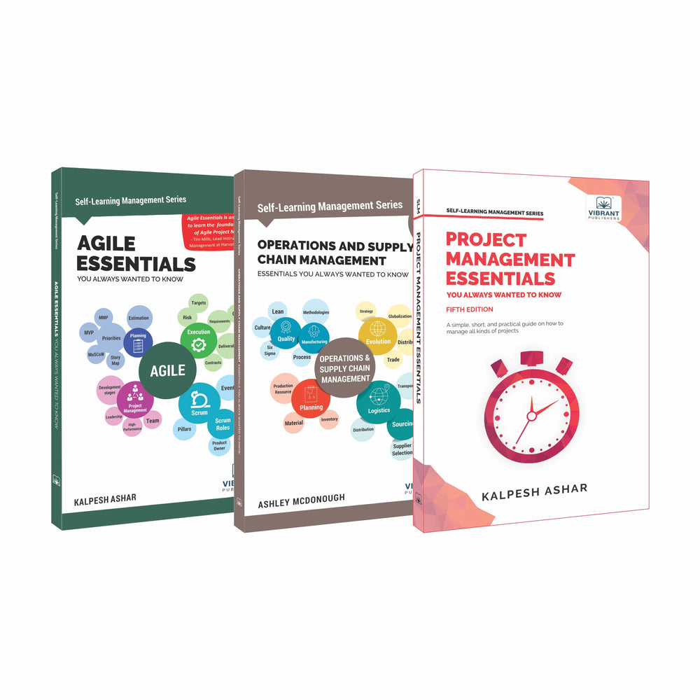 Agile, Project Management & Operations Essentials Combo: Scrum, Planning, Execution, Supply Chain & Templates (Set of 3 Books)