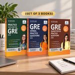Three GRE books for complete prep are shown in the image.