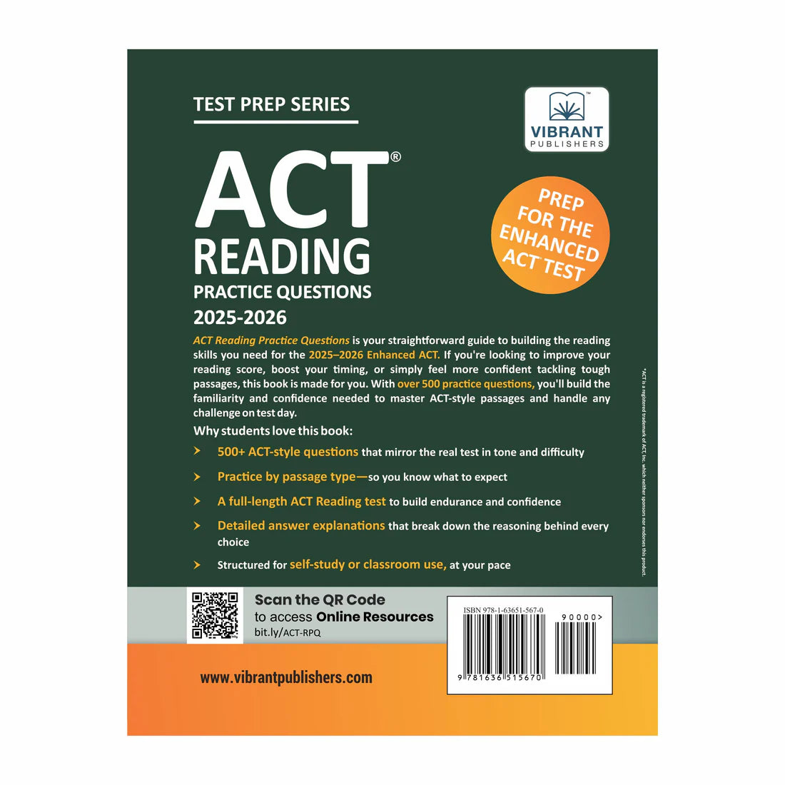 ACT Reading Practice Questions | Prep for the Enhanced ACT | 2026-2027
