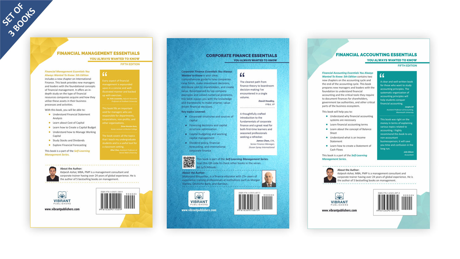 Financial Management, Financial Accounting & Corporate Finance Essentials: Covering Financial Statements, Capital Budgeting, Cost of Capital, Forecasting & Working Capital – Set of 3 Books