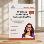 A book titled 'Writing Impressive College Essays' by Dr. Aimee Weinstein, published by Vibrant Publishers