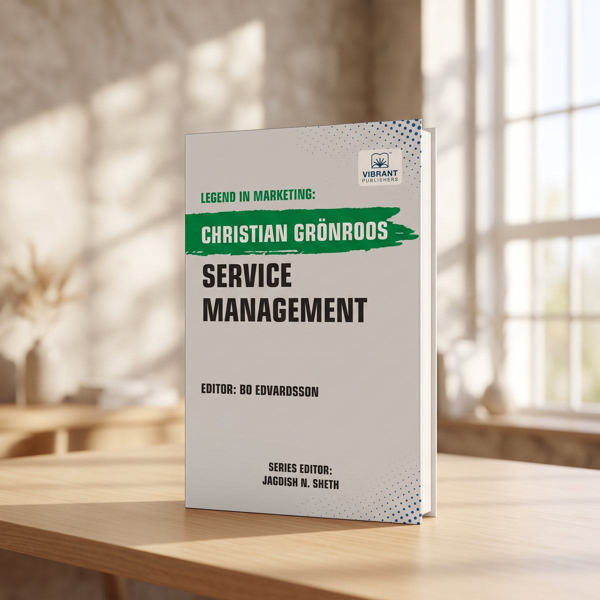 A paperback book titled 'Service Management' by Christian Grønroos.