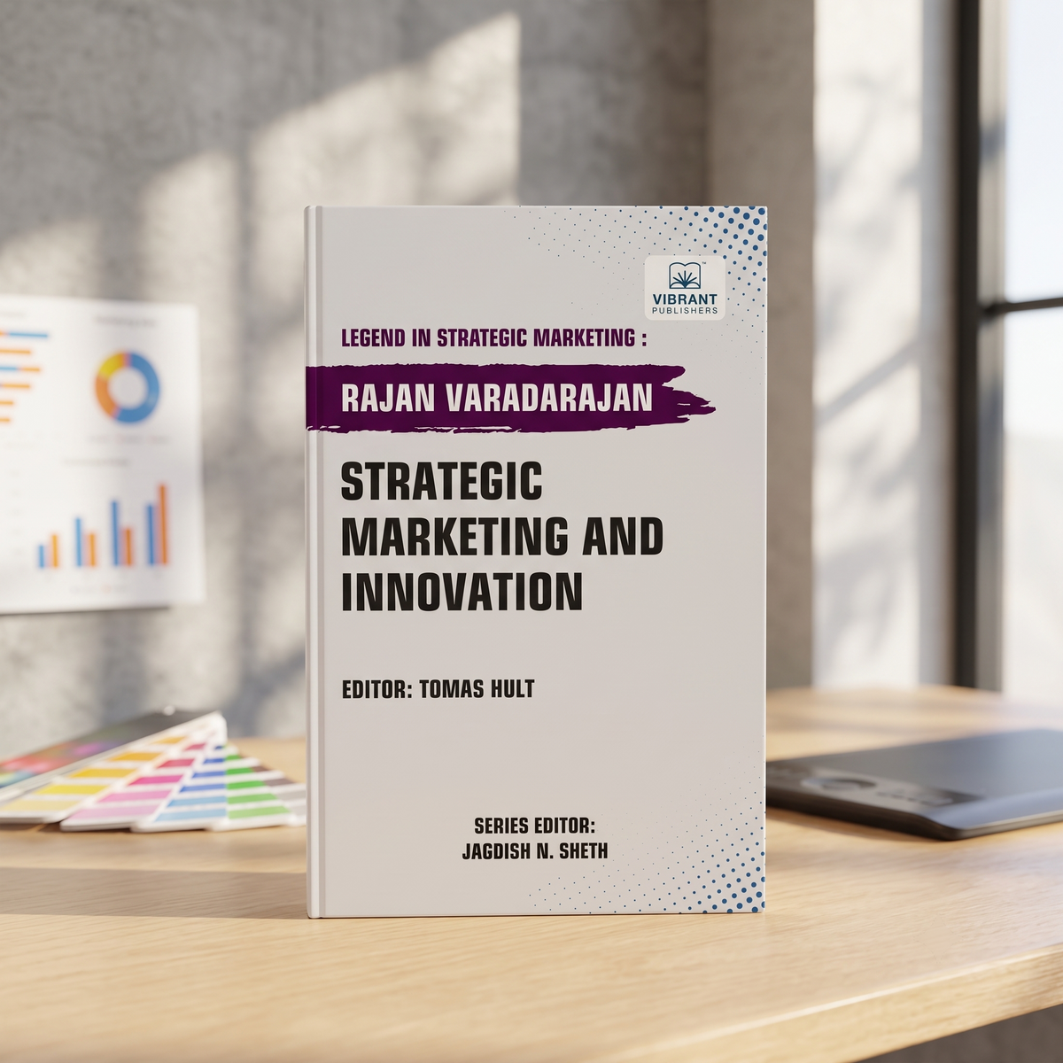 A paperback book titled "Strategic Marketing and Innovation" by Rajan Varadarajan.