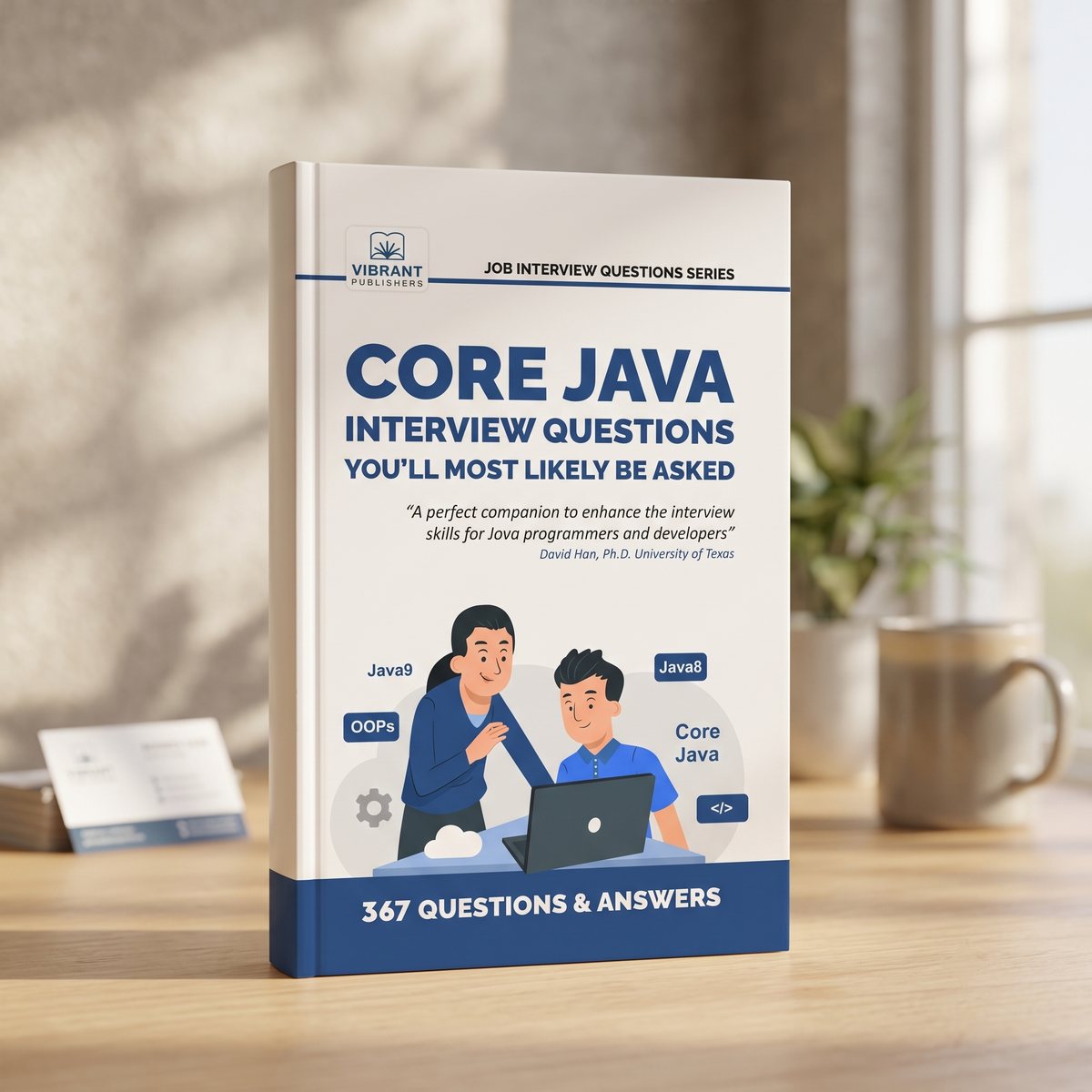 A book titled "Core Java Interview Questions You'll Most Likely Be Asked" by Vibrant Publishers.