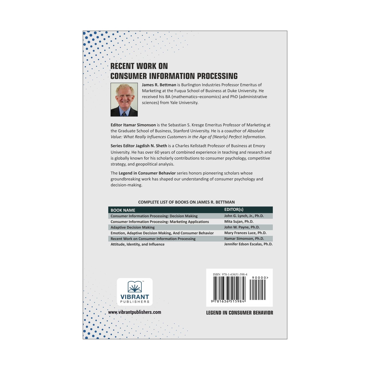Recent Work on Consumer Information Processing