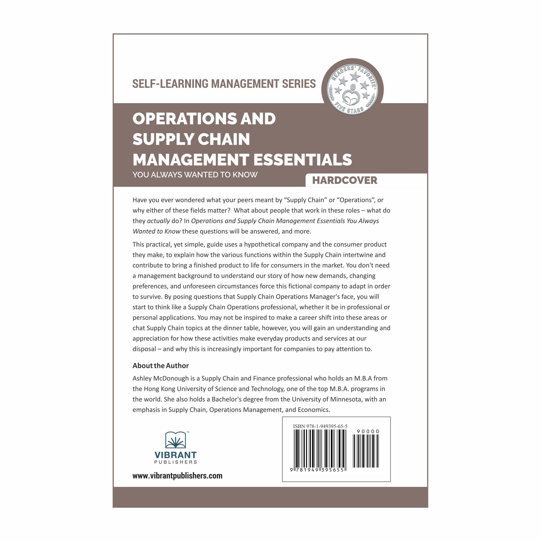 back cover showing operations and supply chain management info