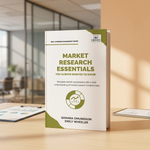 A paperback book titled 'Market Research Essentials' by Samara Omundson and Emily Wheeler.