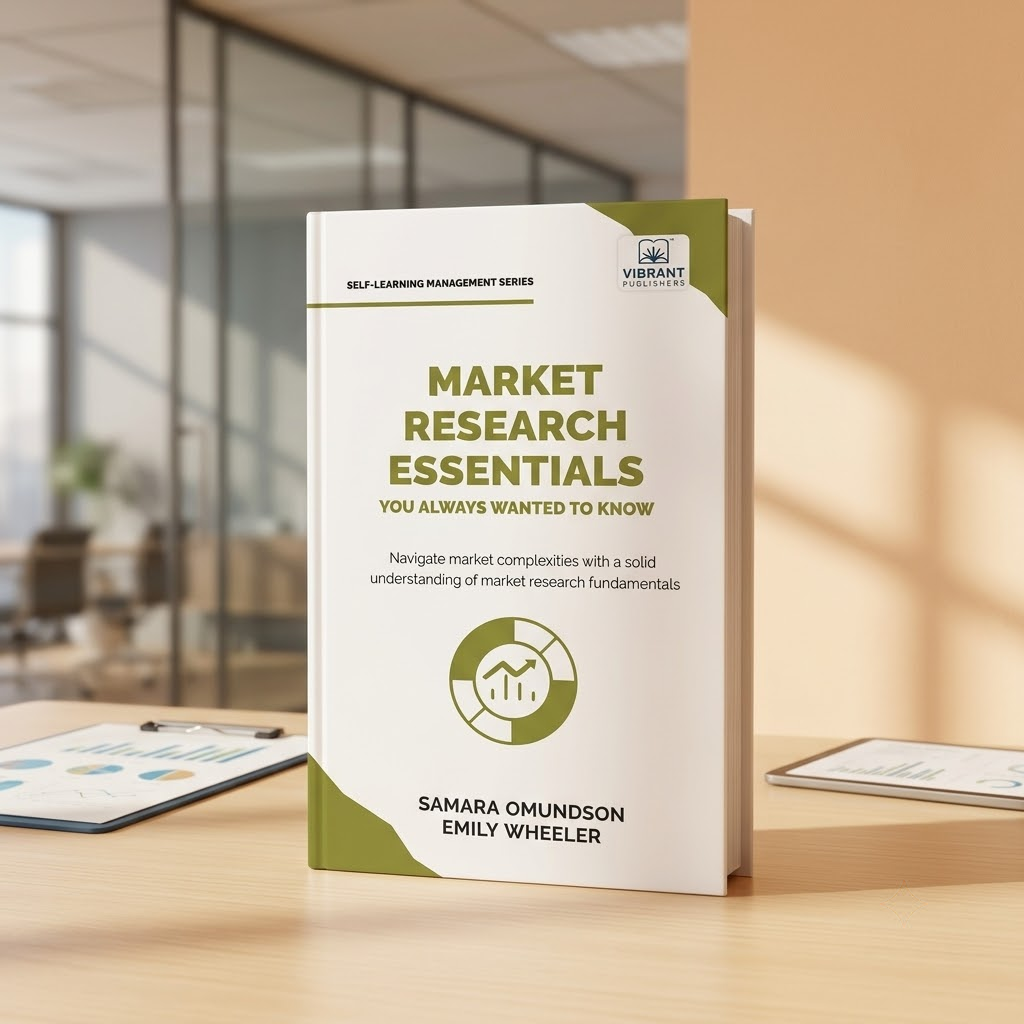 A paperback book titled 'Market Research Essentials' by Samara Omundson and Emily Wheeler.