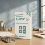 A paperback book titled 'Financial Accounting Essentials' by Kalpesh Ashar.