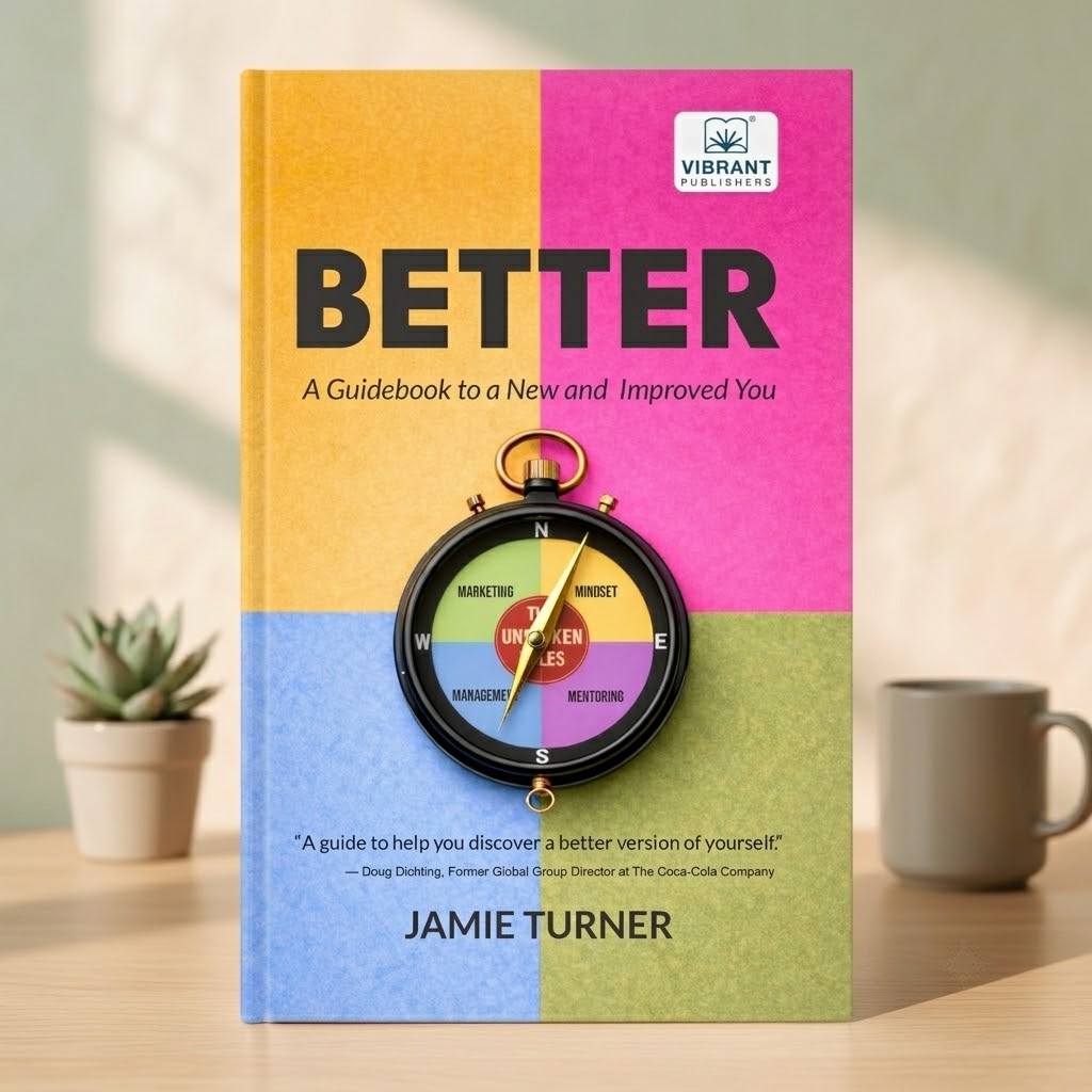 The book 'Better: A Guidebook to a New and Improved You' by Jamie Turner, published by Vibrant Publications.
