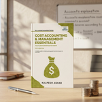 A paperback book titled 'Cost Accounting & Management Essentials' by Kalpesh Ashar.