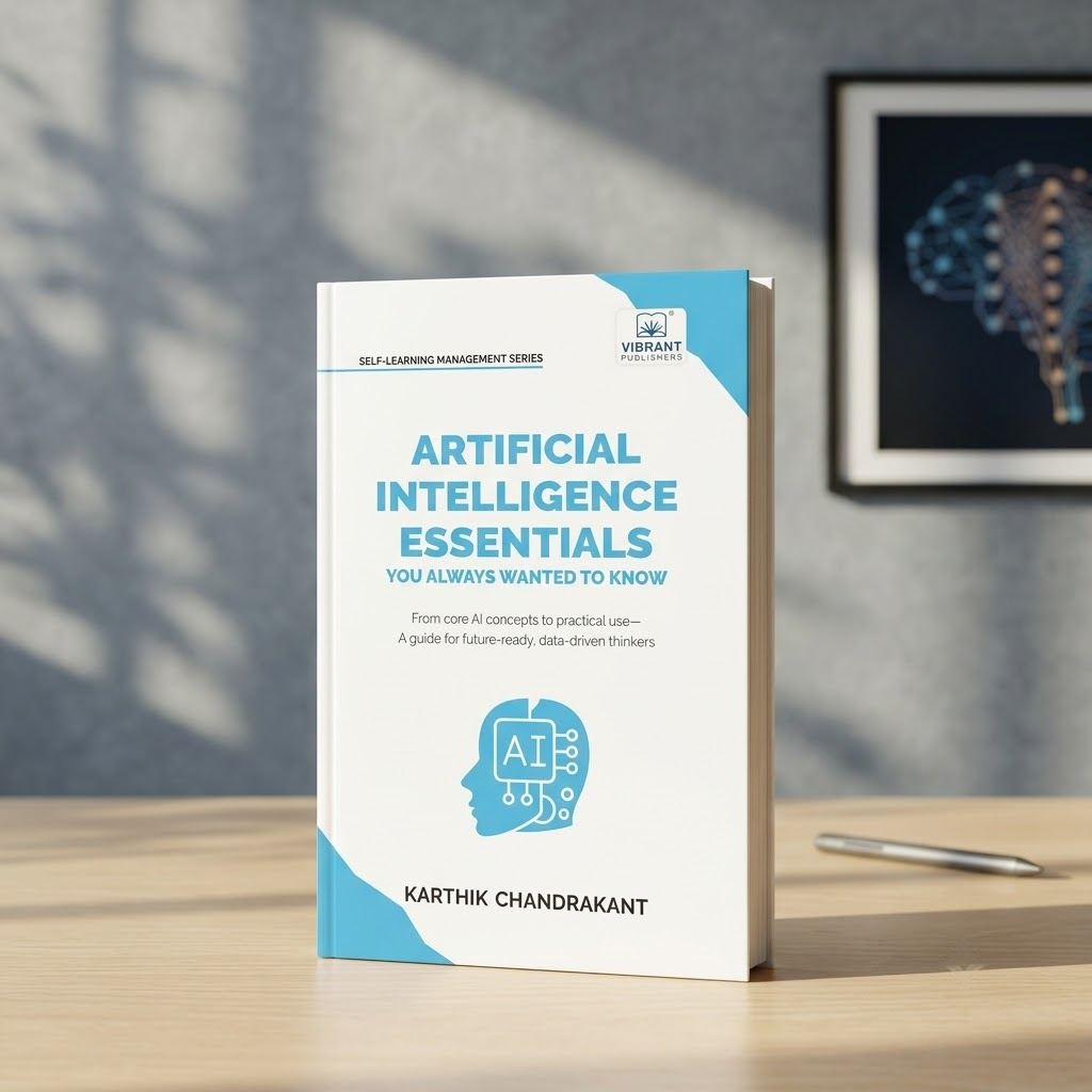 A book titled 'Artificial Intelligence Essentials' by Karthik Chandrakant.