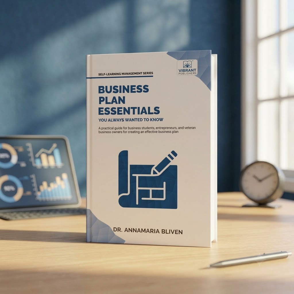 A book titled "Business Plan Essentials" by Dr. Annamaria Bliven.