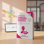 A paperback book titled 'Marketing Management Essentials' by Calle Daum.